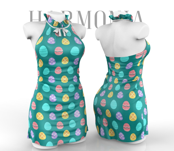 Second Life Marketplace * Harmonia Eggs Easter Dress Maitreya Petite